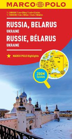 Russia and Belarus Marco Polo Map: Also shows Ukraine by Marco Polo