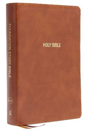 NKJV, Foundation Study Bible, Large Print, Leathersoft, Brown, Red Letter, Comfort Print: Holy Bible, New King James Version by Thomas Nelson