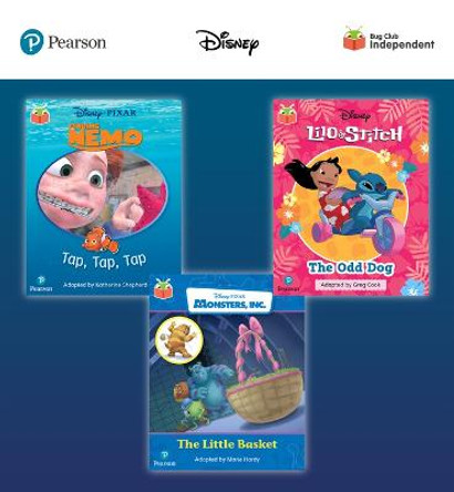 Pearson Bug Club Disney Reception Pack D, including decodable phonics readers for phases 2 to 4: Finding Nemo: Tap, Tap, Tap!, Lilo and Stitch: The Odd Dog, Monsters, Inc: The Little Basket by Marie Hardy