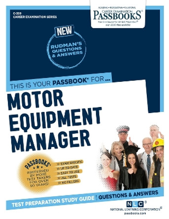 Motor Equipment Manager by National Learning Corporation 9781731803597