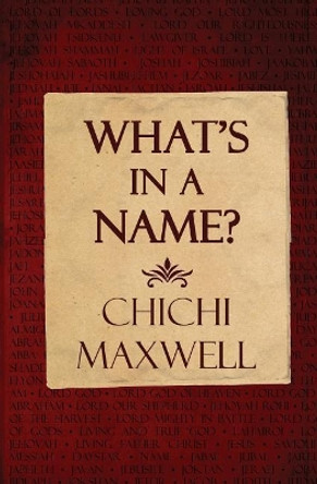 What's in a name: Understanding Name by Chichi Maxwell 9781535396899