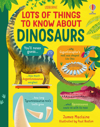 Lots of Things to Know About Dinosaurs by James Maclaine 9781803700298