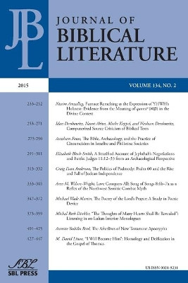 Journal of Biblical Literature 134.2 (2014) by Adele Reinhartz 9781628373035