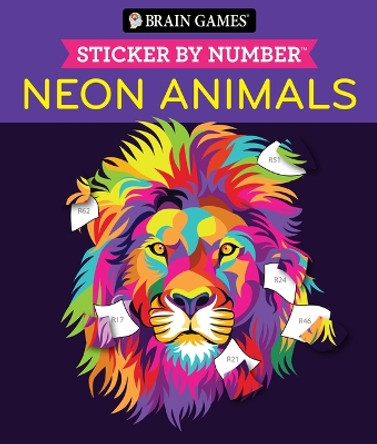 Brain Games - Sticker by Number: Neon Animals by Publications International Ltd 9781639385058