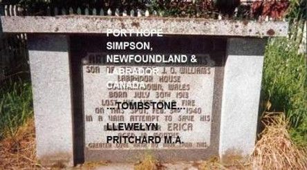 Port Hope Simpson, Newfoundland and Labrador, Canada: Tombstone by Llewelyn Pritchard M.A. 9781468019469