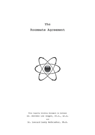 Sheldon's Roommate Agreement by Sheldon Cooper 9783734770258
