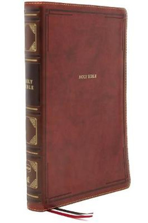 NKJV, Thinline Reference Bible, Leathersoft, Brown, Red Letter, Comfort Print: Holy Bible, New King James Version by Thomas Nelson