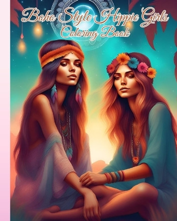 Boho Style Hippie Girls Coloring Book: Colorful Bohemian Fashion, Free-Spirited Hippie Girls to Inspire You by Thy Nguyen 9798881394066