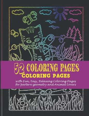 Coloring pages: -Coloring pages with Fun, Easy, Relaxing Coloring Pages for partern geometry and Animal Lovers by Vicky Art 9798683481230