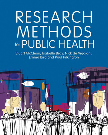 Research Methods for Public Health by Stuart McClean