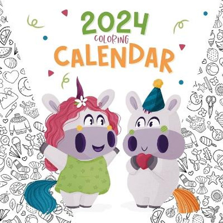 2024 Coloring Calendar: Unicorns Coloring Book by Lily Heart 9788383590073