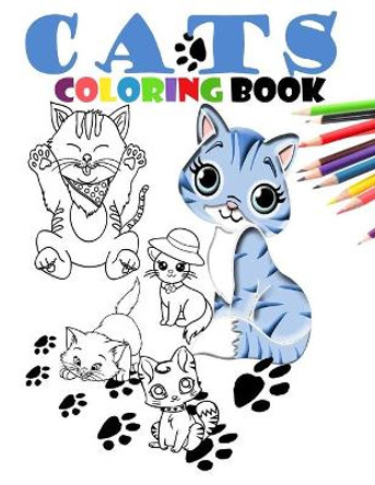 Cats coloring book: Cat coloring book for kids ages 4-8-10-12 by Yeti Jey Fox 9798696602394