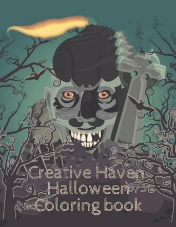 Creative Haven Halloween Coloring Books: 40 Unique Designs Jack-o-Lanterns, Witches, Haunted Houses, and many More by Mb Anna 9798565342383