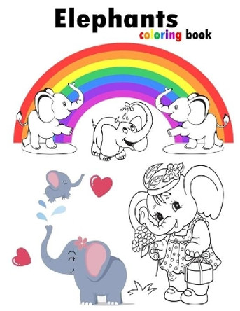 Elephants coloring book: Elephants coloring book for kids 3-5-6-8-10-12 years by Yeti Jey Fox 9798698339656