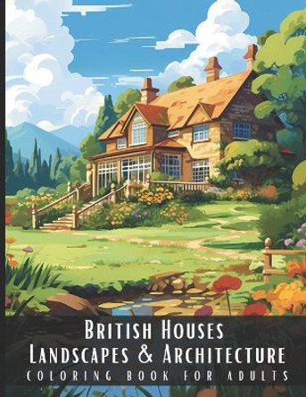 British Houses Landscapes & Architecture Coloring Book for Adults: Beautiful Nature Landscapes Sceneries and Foreign Buildings Coloring Book for Adults, Perfect for Stress Relief and Relaxation - 50 Coloring Pages by Artful Palette 9798867213862