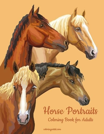 Horse Portraits Coloring Book for Adults by Nick Snels 9798687838368