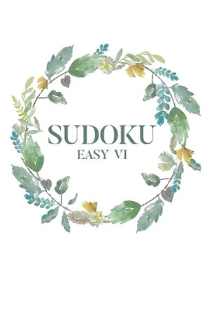 Sudoku EASY VI: 100 Easy Sudoku Puzzles, 6x9 Travel Size, Great for Beginners, Pretty Floral Cover, Perfect Gift by Graceful Gray Puzzles 9781689265720