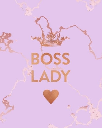 Boss Lady: Inspirational Quote Notebook, Beautiful Pink Marble and Rose Gold - 8 x 10, 120 College Ruled Pages by Blush Marble Notebooks 9781705649367