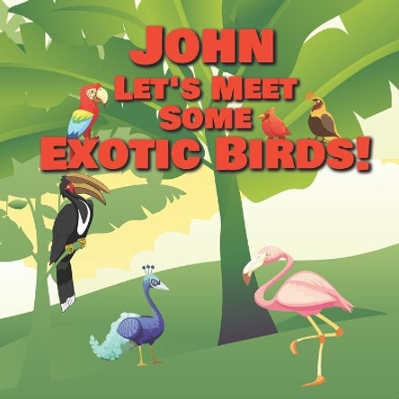 John Let's Meet Some Exotic Birds!: Personalized Kids Books with Name - Tropical & Rainforest Birds for Children Ages 1-3 by Chilkibo Publishing 9798561013638