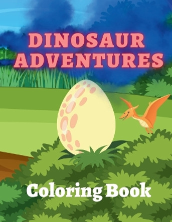 Dinosaur Adventures Coloring Book by Amber M Hill 9798868914577