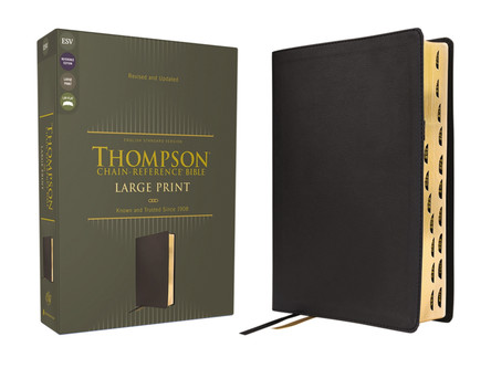 ESV, Thompson Chain-Reference Bible, Large Print, Leathersoft, Black, Red Letter, Thumb Indexed by Dr. Frank Charles Thompson 9780310458951
