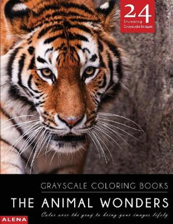 The Animal Wonders: Grayscale coloring books: Color over the gray to bring your images lifely with 24 stunning grayscale images by Alena 9781544046341