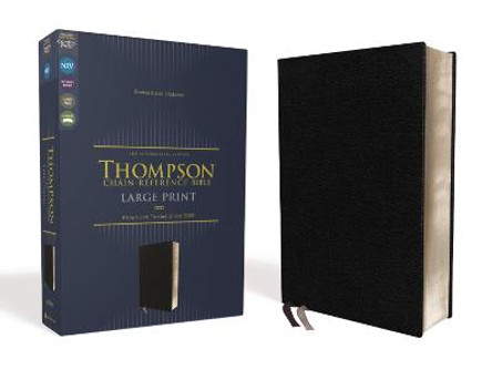 NIV, Thompson Chain-Reference Bible, Large Print, European Bonded Leather, Black, Red Letter, Comfort Print by Dr. Frank Charles Thompson