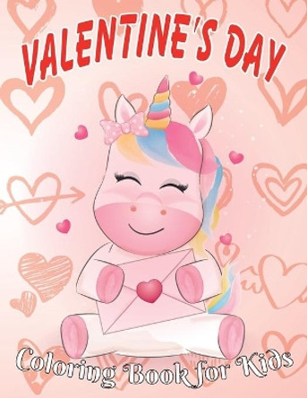 Valentine's Day Coloring Book for Kids: 8.5*11, 100 page - Valentine's day gift 2021 - Cute Coloring Book for Little Unicorn - Animals, Unicorn, cars, Bear Hearts and more! by Obeezon 9798594102453