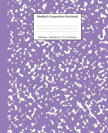 Marbled Composition Notebook: Lavender Marble Wide Ruled Paper Subject Book by Young Dreamers Press 9781989387511