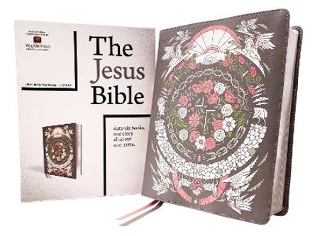 The Jesus Bible Artist Edition, NIV, Leathersoft, Gray Floral, Comfort Print by Passion