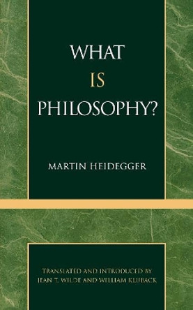 What is Philosophy? by Martin Heidegger 9780808403197