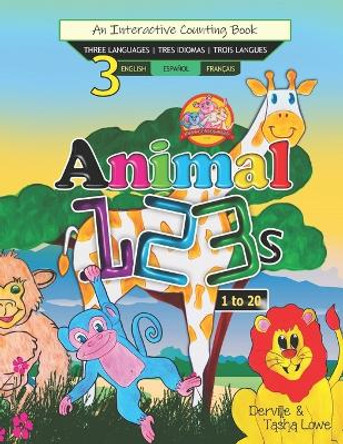 Just Genios Animal 123s: An Interactive Counting Book (English, Espanol, Francais) by Derville Lowe 9798697988602
