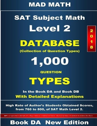 2018 SAT Subject Math Level 2 Book DA by John Su 9781723480904
