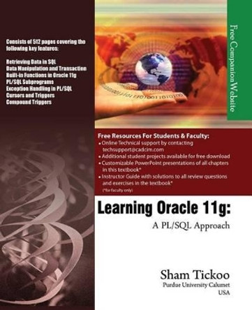 Learning Oracle 11g: A PL/SQL Approach by Prof Sham Tickoo Purdue Univ 9781932709629