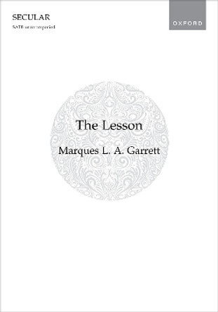 The Lesson by Marques L. A. Garrett 9780193573857