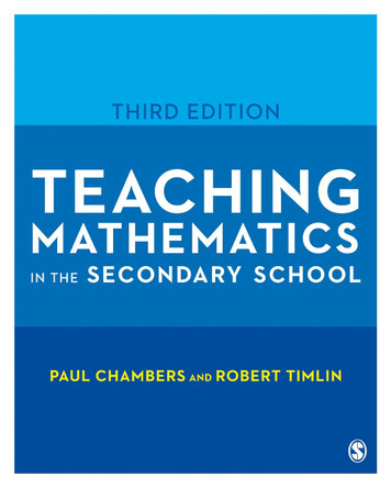 Teaching Mathematics in the Secondary School by Paul Chambers