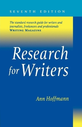 Research for Writers by Ann Hoffmann 9780713665765