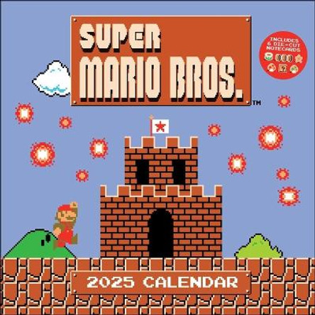 Super Mario Bros. 8-Bit Retro 2025 Wall Calendar with Bonus Diecut Notecards by Nintendo 9781419774546