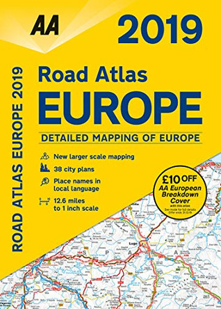 AA Road Atlas Europe 2019 by AA Publishing 9780749579906 [USED COPY]