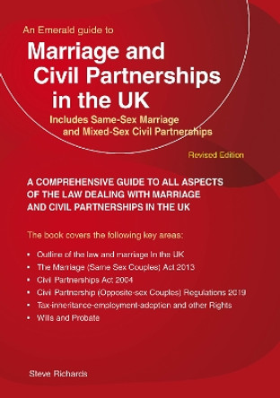 Marriage And Civil Partnerships In The UK: Includes Same-Sex Marriage and Mixed-Sex Civil Partnerships by Steve Richards 9781913342494 [USED COPY]