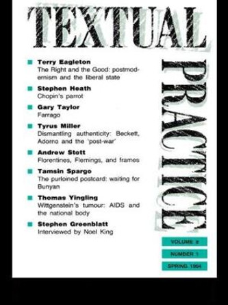 Textual Practice: Volume 8, Issue 1 by Jean Howard