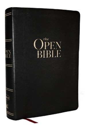 The Open Bible: Read and Discover the Bible for Yourself (NKJV, Black Leathersoft, Red Letter, Comfort Print) Thomas Nelson 9781400344031