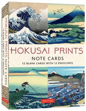 Hokusai Prints Note Cards - 12 Cards: 12 Blank Cards in 6 Lovely Prints (2 each) with 12 Patterned Envelopes in a Keepsake Box Tuttle Studio 9780804858069