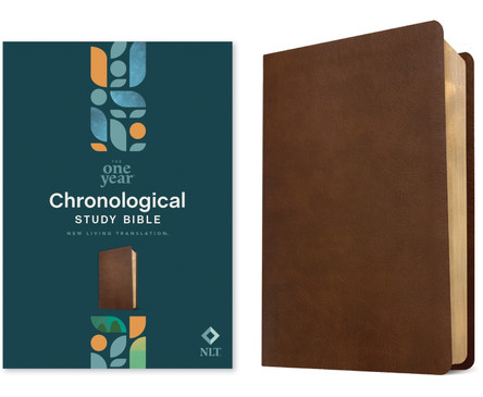 NLT One Year Chronological Study Bible (Leatherlike, Rustic Brown) by Tyndale 9781496485595