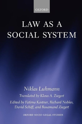 Law as a Social System by Niklas Luhmann 9780199546121