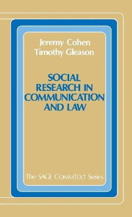 Social Research in Communication and Law by Jeremy Cohen 9780803932661