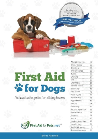 First Aid for Dogs by Emma Hammett 9780995490000