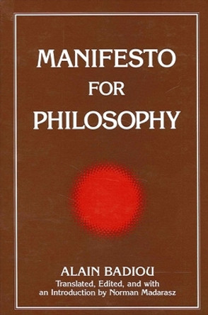Manifesto for Philosophy by Norman Madarasz 9780791442203