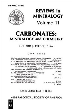 Carbonates: Mineralogy and Chemistry by Richard J. Reeder 9780939950157