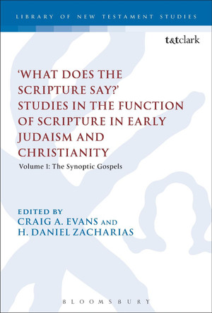 'What Does the Scripture Say?' Studies in the Function of Scripture in Early Judaism and Christianity: Volume 1: The Synoptic Gospels by Craig A. Evans 9780567200815